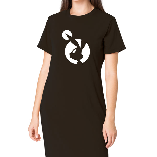 Bunny B&W T-Shirt Dress