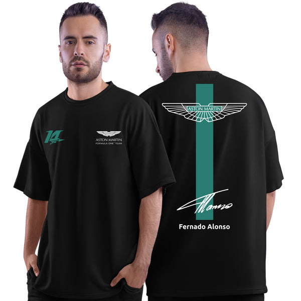 Aston Martin Fernado Alonso Oversized Half Sleeve Unisex Motorsport T-Shirt