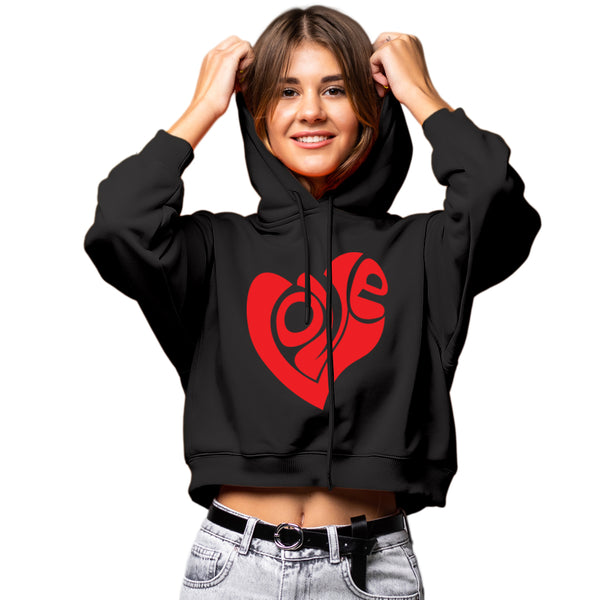 Love Cropped Hoodie