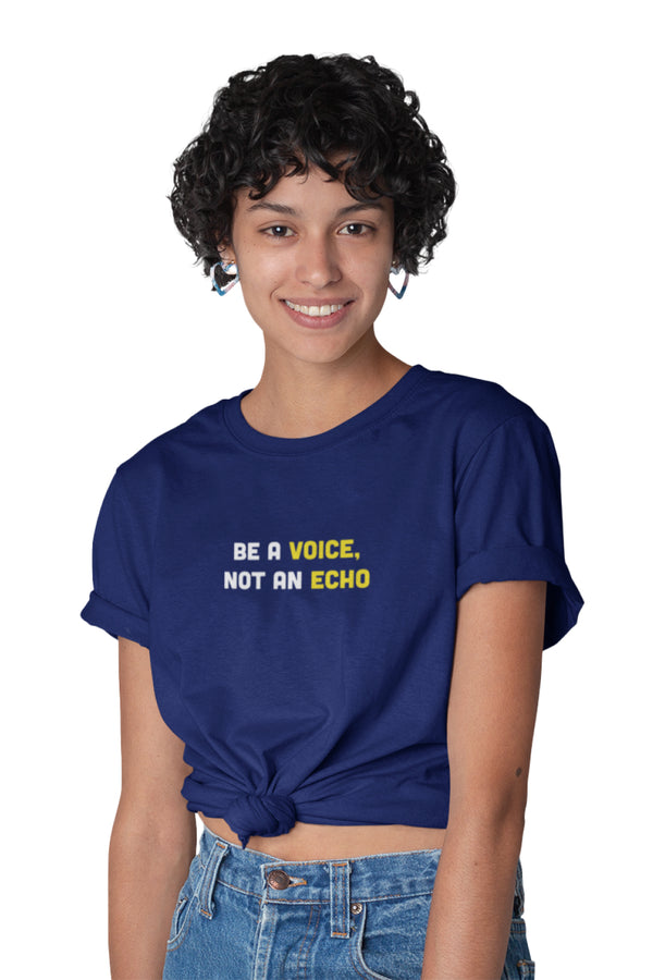 Be A Voice Not An Echo - Knot Crop Top