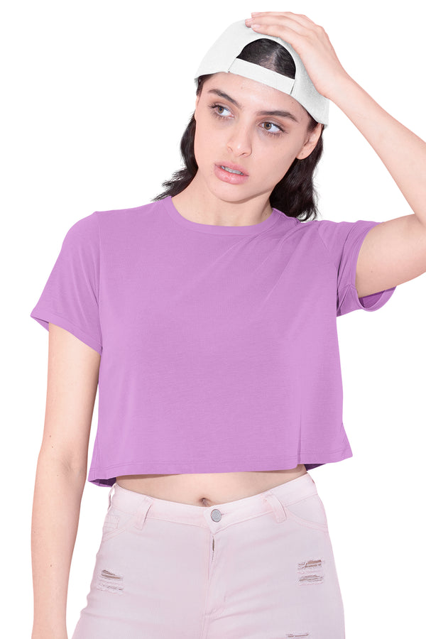 Lilac Plain Crop Top