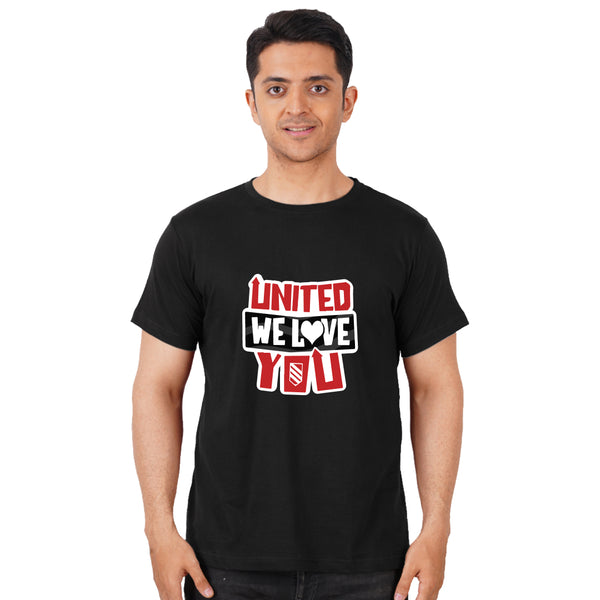 United We Love You Unisex Half Sleeve Football T-shirt